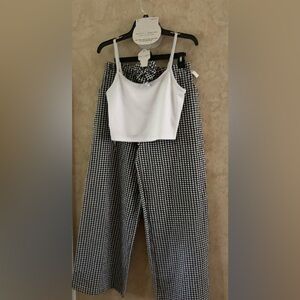 better/together Cropped Cami & Wide Leg Set w/Scunchie